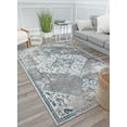 thumbnail image 1 of Freida FY35A Ash Vintage Farmhouse Dark Gray Area Rug, 5'x7', 1 of 5