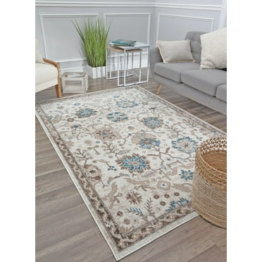 Freida FY55B Honeysuckle Vintage Farmhouse Cream Area Rug, 2'6"x8'