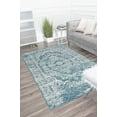 thumbnail image 1 of Freida FY70A Blue Frost Vintage Farmhouse Blue Area Rug, 2'6"x8', 1 of 5
