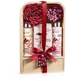 thumbnail image 1 of Luxury Cherry Blossom Bath and Body Gift Set for Women with Shower Gel, Lotion, Bath Salt – Self Care Gift Set for Her in Elegant Wooden Cabinet Valentines Gift, 1 of 6