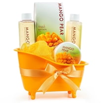 Freida & Joe Tropical Tangy Mango Pears Spa Bath Gift Set - Gift for Her Luxury Gift Baskets Valentines Gift