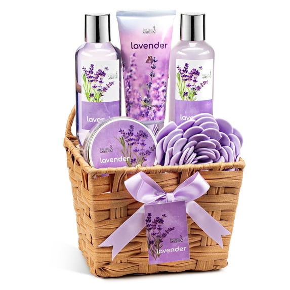 Lavender Bath and Body Gift Set for Women & Men – 6pc Relaxing Spa Gift ...