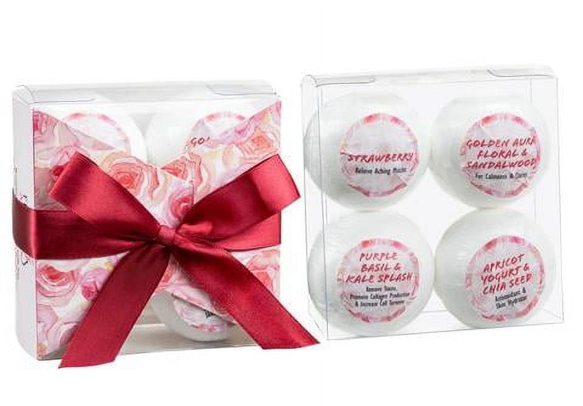 Freida and Joe Mother's Day Bath and Body Gift Set for Her Home Spa Bath Gift Basket Stocking Stuffer Bath Fizzies Set