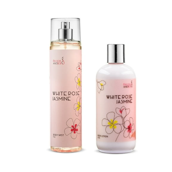 Freida and Joe White Rose Jasmine Spa Set â€“ 10oz Lotion & 8oz Mist, Luxury Gift for Women & Men
