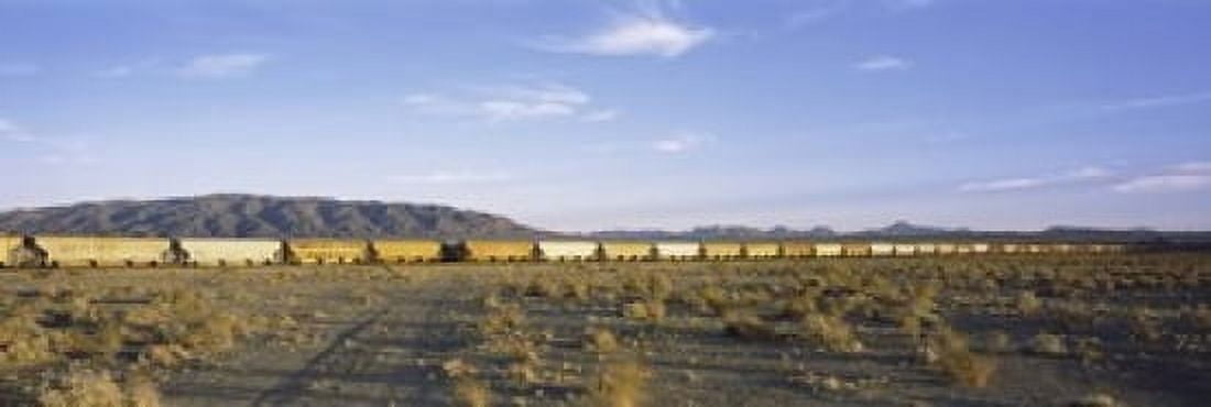 Freight train in a desert Trona San Bernardino County California USA Canvas Art - Panoramic Images (18 x 6)