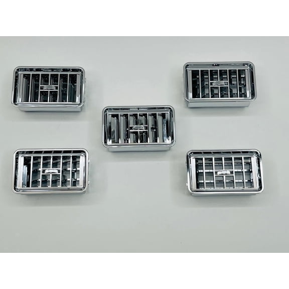 Freightliner A/C Vent Grill Pack, Chrome Plastic Dash Vent, 5 Pack, 2 lbs, 9 x 9 x 4"