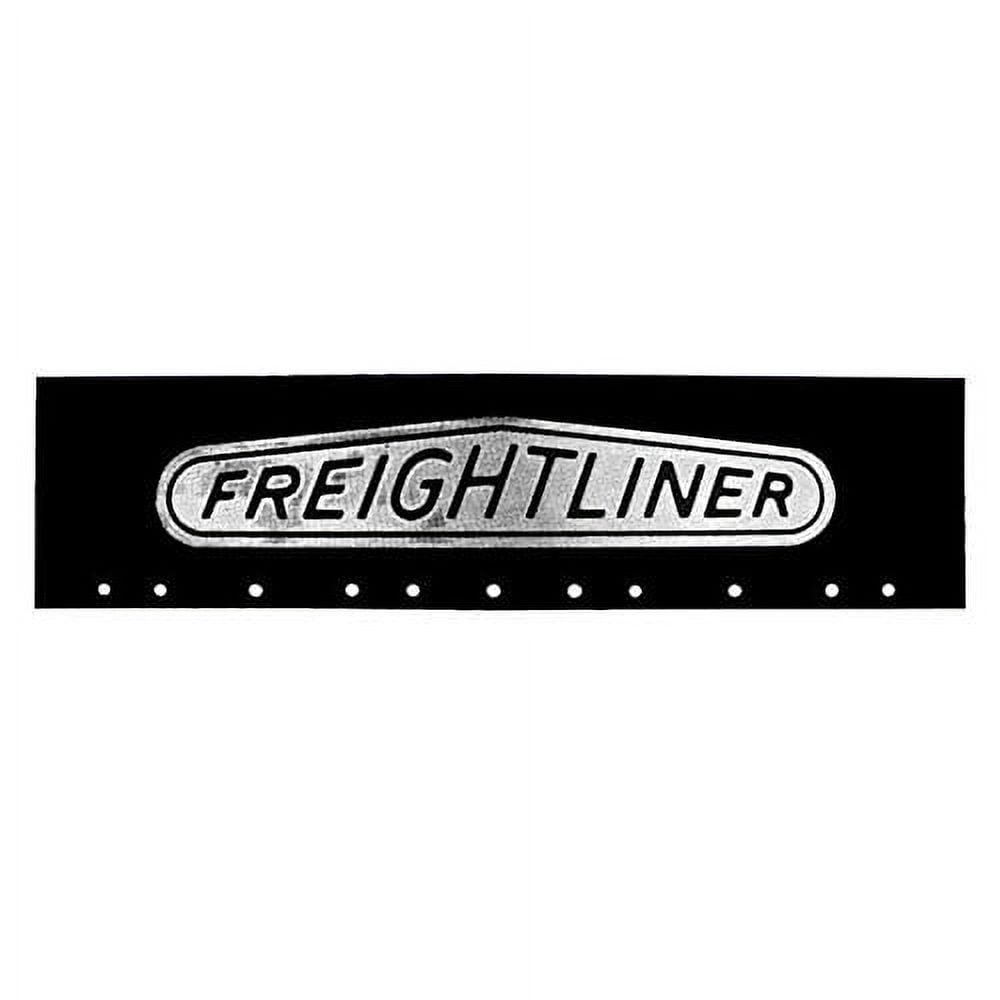 Freightliner Black & Silver 6" x 24" Semi Truck Mud Flap-quarter Fender Flaps