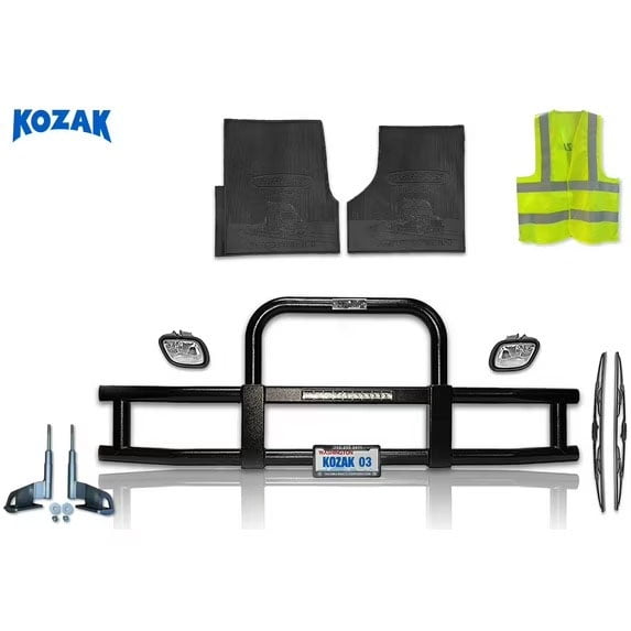 Freightliner Cascadia 2008-2018 Grille Deer Brush Guard - Black (Kozak Aftermarket)