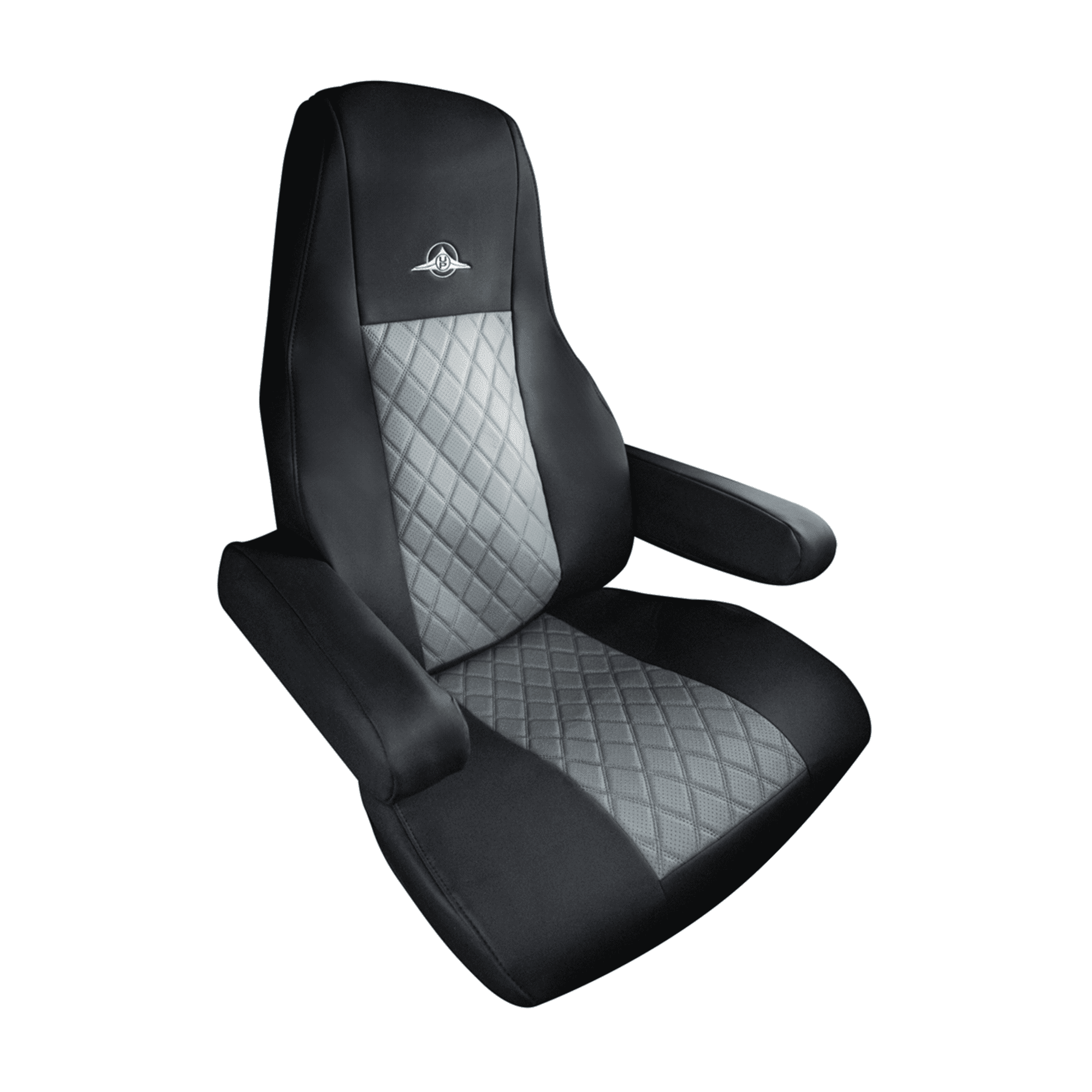 Freightliner Cascadia 2008-2026 Seat Cover – Premium Semi Truck Seat Protector – Fits Cascadia Models – Durable & Comfortable- Gray