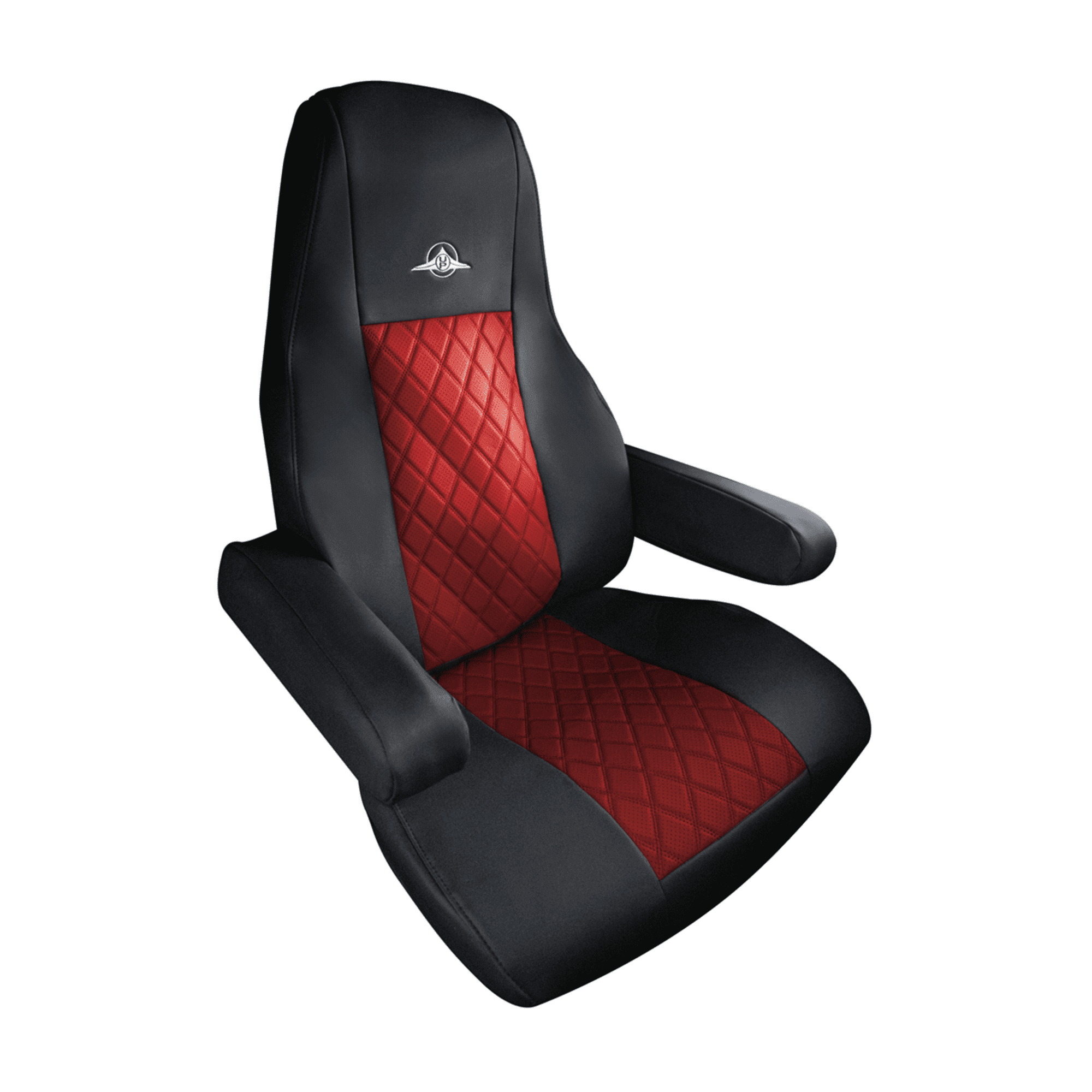 Freightliner Cascadia 2008-2026 Seat Cover – Premium Semi Truck Seat Protector – Fits Cascadia Models – Durable & Comfortable-Red