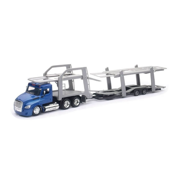 Freightliner Cascadia Auto Carrier, Blue - New Ray 16033 - 1/43 Scale Diecast Model Car