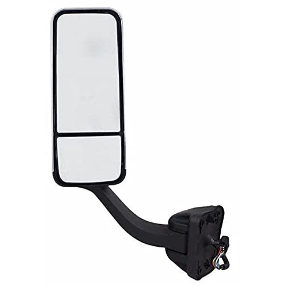 TORQUE Chrome Door Mirror Replacement for 2008-2017 Freightliner Cascadia Semi Trucks Power Heated Driver Left Side LHD (TR037-L)
