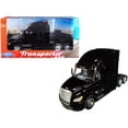 thumbnail image 1 of Freightliner Cascadia Truck Black Transporter 1/32 Diecast Model by Welly, 1 of 1