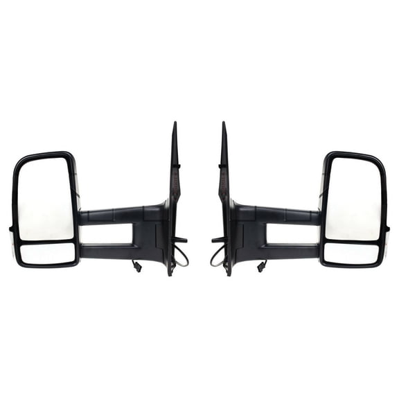 For Freightliner Sprinter 2500 2006-2014 Door Mirror Driver & Passenger Side Pair | Manual | Non Heated | w/Signal Light | Towing | Replacement For 000-810-82-19, 000-810-85-19 | CH1320380, CH1321380