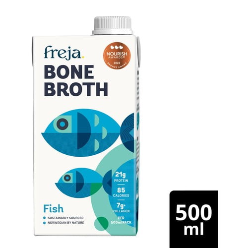 Freja Fish Classic Bone Broth 500ml, British Import (Pack of 2)