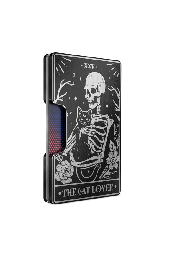 Engraved Aluminum Wallet for Men - Slim Money Clip & Card Holder with Engraved Finish. Enhanced RFID Blocking, Compact, Unique & Minimalist Wallets A101