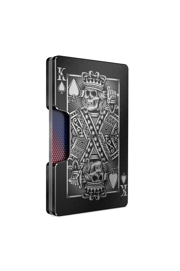 Engraved Aluminum Wallet for Men - Slim Money Clip & Card Holder with Engraved Finish. Enhanced RFID Blocking, Compact, Unique & Minimalist Wallets Y101