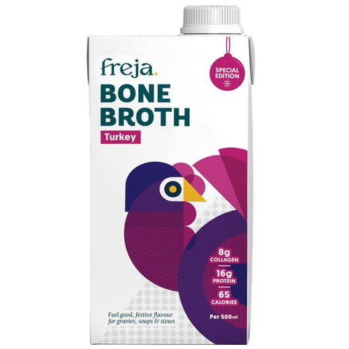 Freja Turkey Classic Bone Broth 500ml, British Import (Pack of 3)