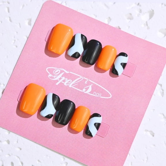 Frely's nail NATURAL Colorful Candy S,Handmade nail art,Press-On Nails, Holiday Gift Set with Holiday