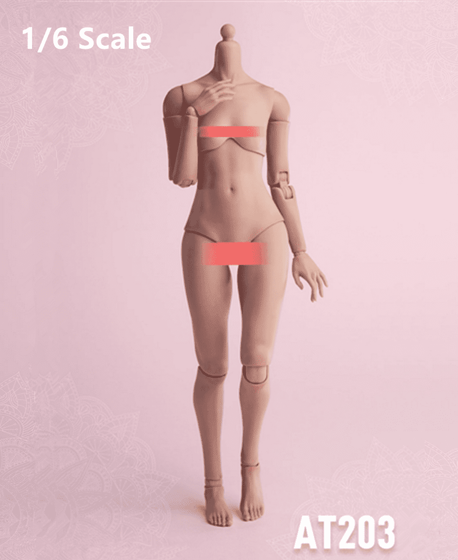 Fremego 1/6 Scale Female Super Flexible Joint Body With Makeup Effect AT203T 12'' Action Figure Doll Toy