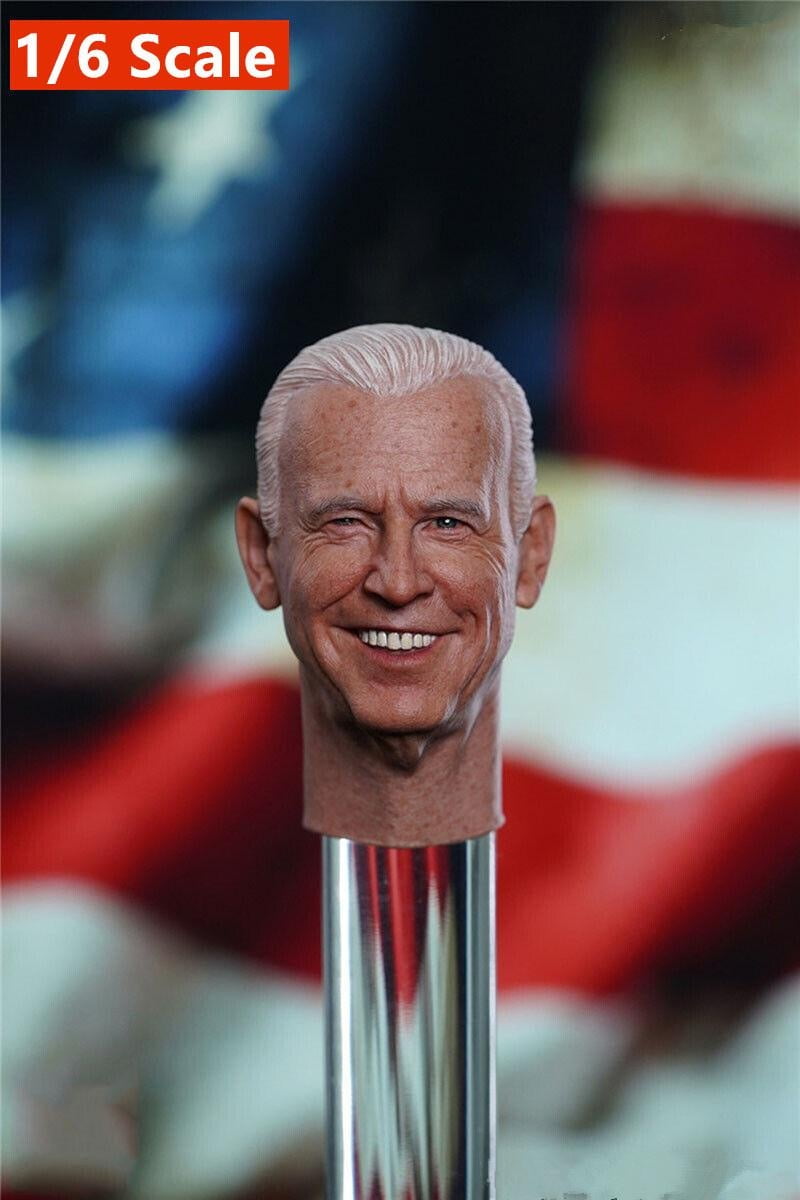 Fremego 1/6 Scale Joe Biden Head Sculpt Carved for 12" Male Soldier Action Figure Body