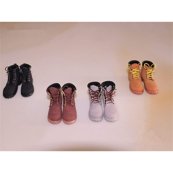 Fremego 1/6 Scale Male Shoes Hollow Climbing Boots Shoes Combat Boots Model for 12inch Male Action Figure Body (Yellow)