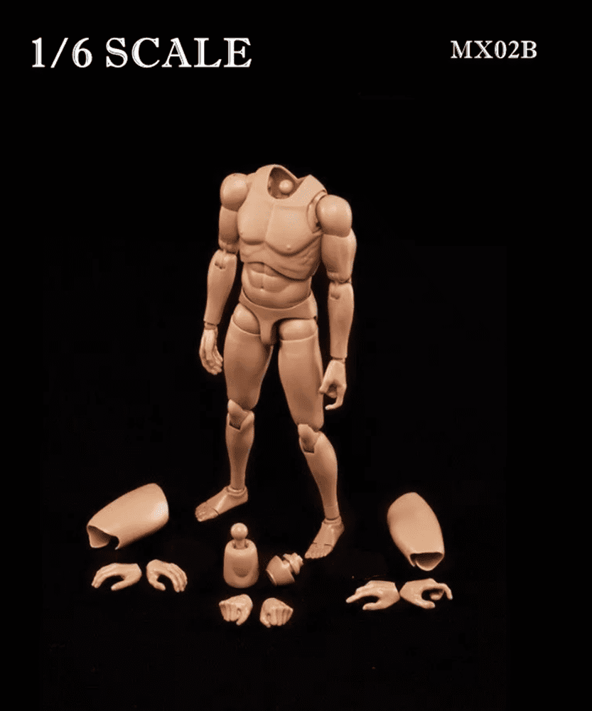 Fremego 1/12 Scale Male Action Figure Body - 6-inch Muscular Articulated Figure For Customizing