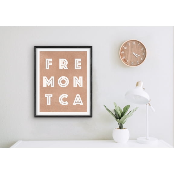 Fremont California Art City Of Ca Poster, Travel Inspired Home, Office And Gallery Wall Decor