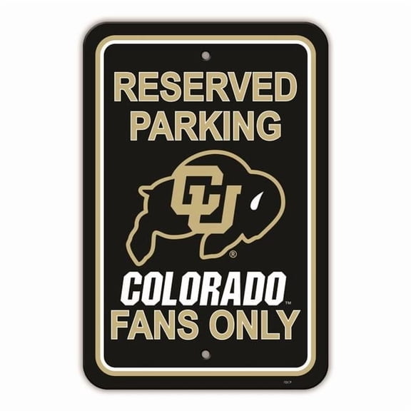 Fremont Die 12 x 18 in. Colorado Plastic Buffaloes Sign - Reserved Parking Style