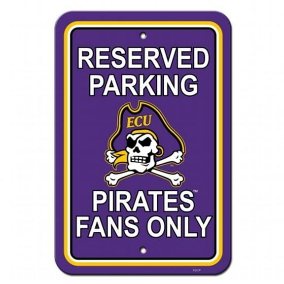 Fremont Die 40296 East Carolina Pirates Plastic Parking Sign