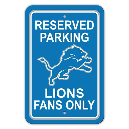 Fremont Die 90247 Detriot Lions Plastic Parking Sign - Reserved Parking