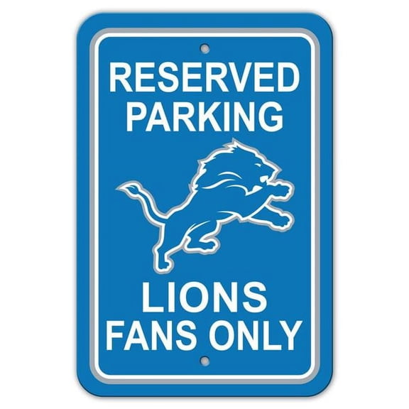 Fremont Die 90247 Detriot Lions Plastic Parking Sign - Reserved Parking