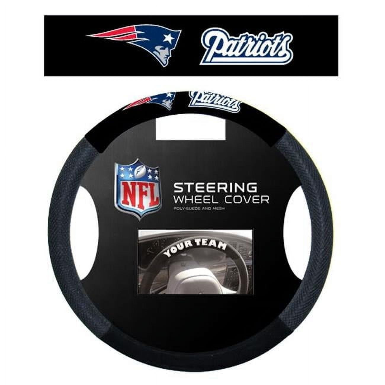 Fremont Die NFL Patriots Massage Grip Steering Wheel Cover- NFL