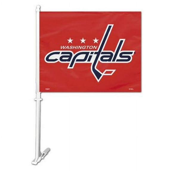 Fremont Die Washington Capitals Car Flag with Wall Brackett