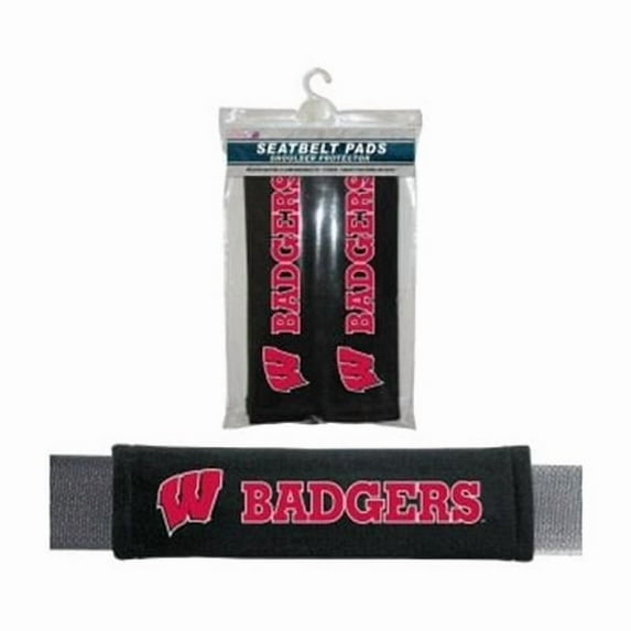 Fremont Die Wisconsin Badgers Velour Seat Belt Pads