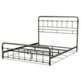 thumbnail image 1 of Fremont Metal SNAP Bed with Folding Frame Bedding Support System and Rounded Edge Panels, Weathered Nickel Finish, Queen, 1 of 8