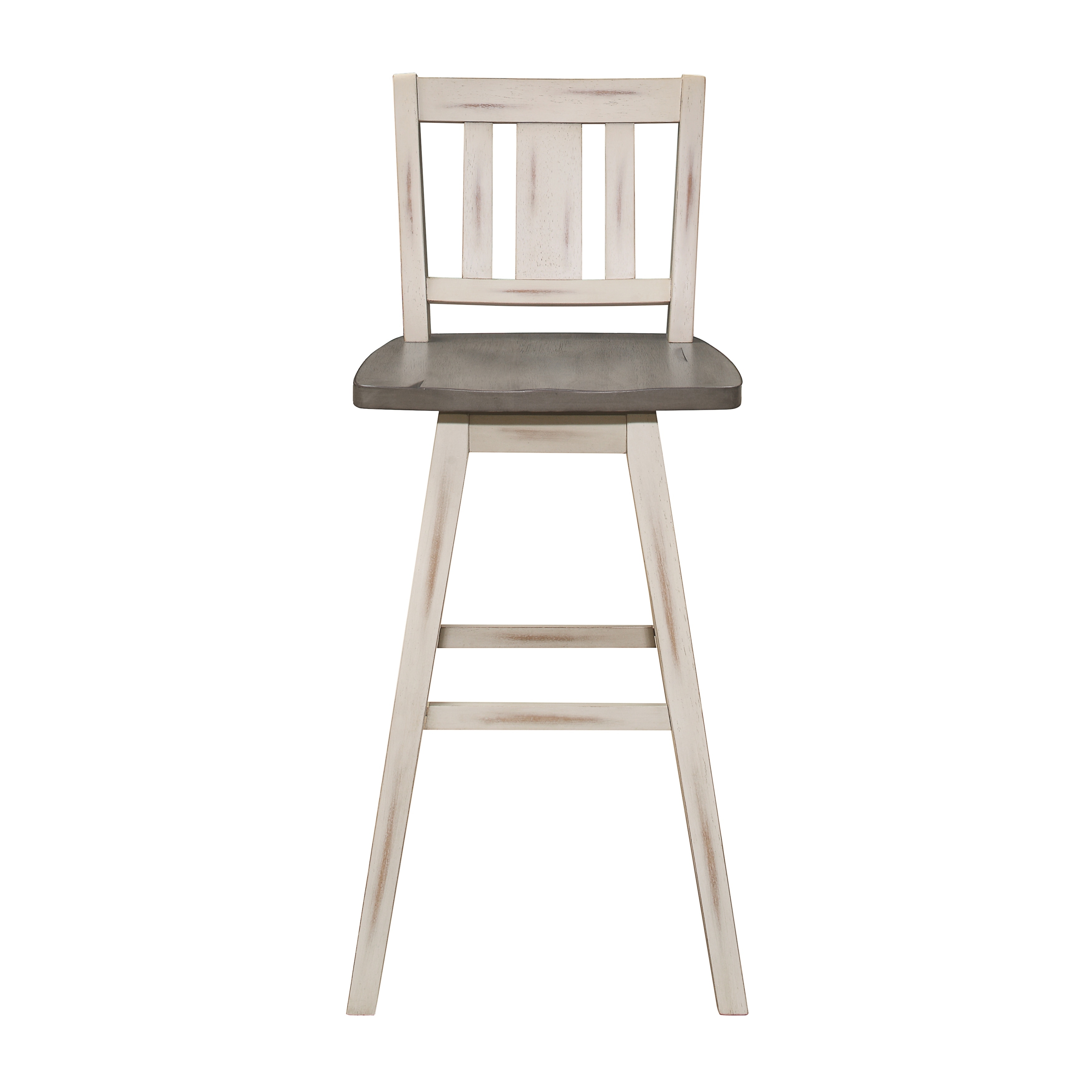 Fremont & Park Roux Swivel Pub Height Barstool (Set of 2) Slat Back