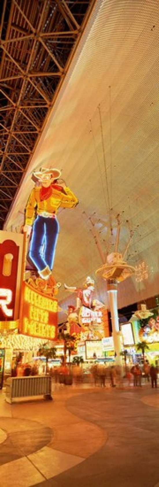 Fremont Street Downtown Las Vegas Canvas Art - Panoramic Images (36 x 12)