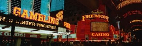 Fremont Street Experience Las Vegas NV Canvas Art - Panoramic Images (36 x 12)