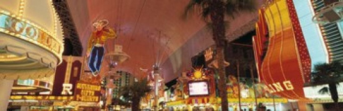 Fremont Street Experience Las Vegas NV USA Canvas Art - Panoramic Images (18 x 6)