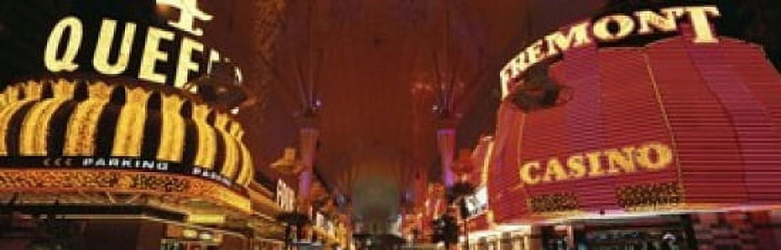 Fremont Street Experience Las Vegas NV USA Canvas Art - Panoramic Images (18 x 6)