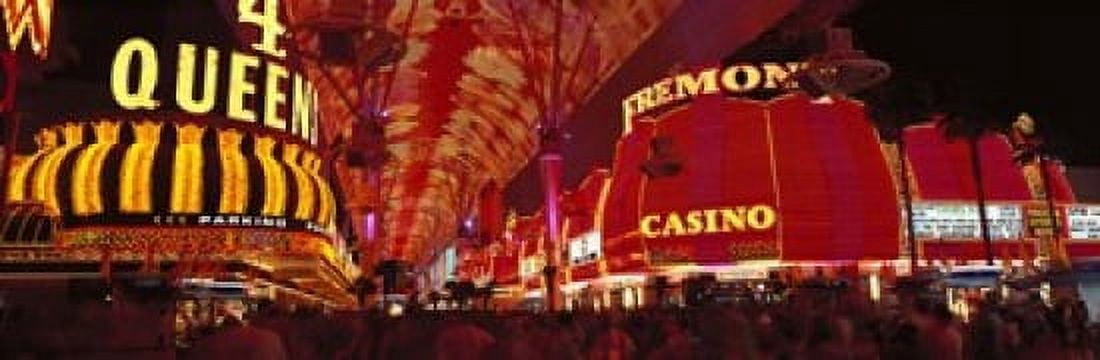 Fremont Street Las Vegas Nevada USA Canvas Art - Panoramic Images (18 x 6)