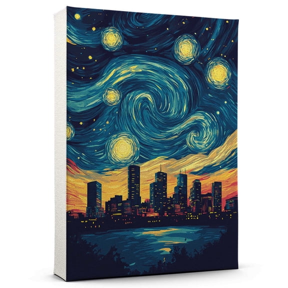 Fremonts Travel Canvas Prints, Nebraska Starry Night Travel decor, Fremonts Map Poster, Nebraska Travel Decor Artwork - 98AZ481