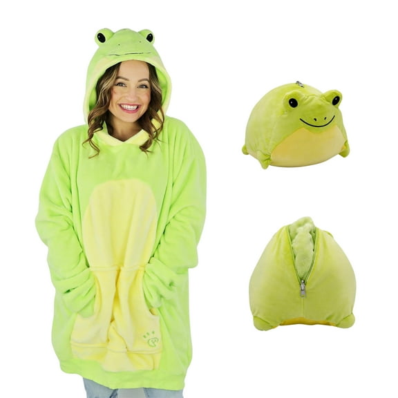 Fren Frog Snugible 2-in-1 Blanket Hoodie  Pillow
