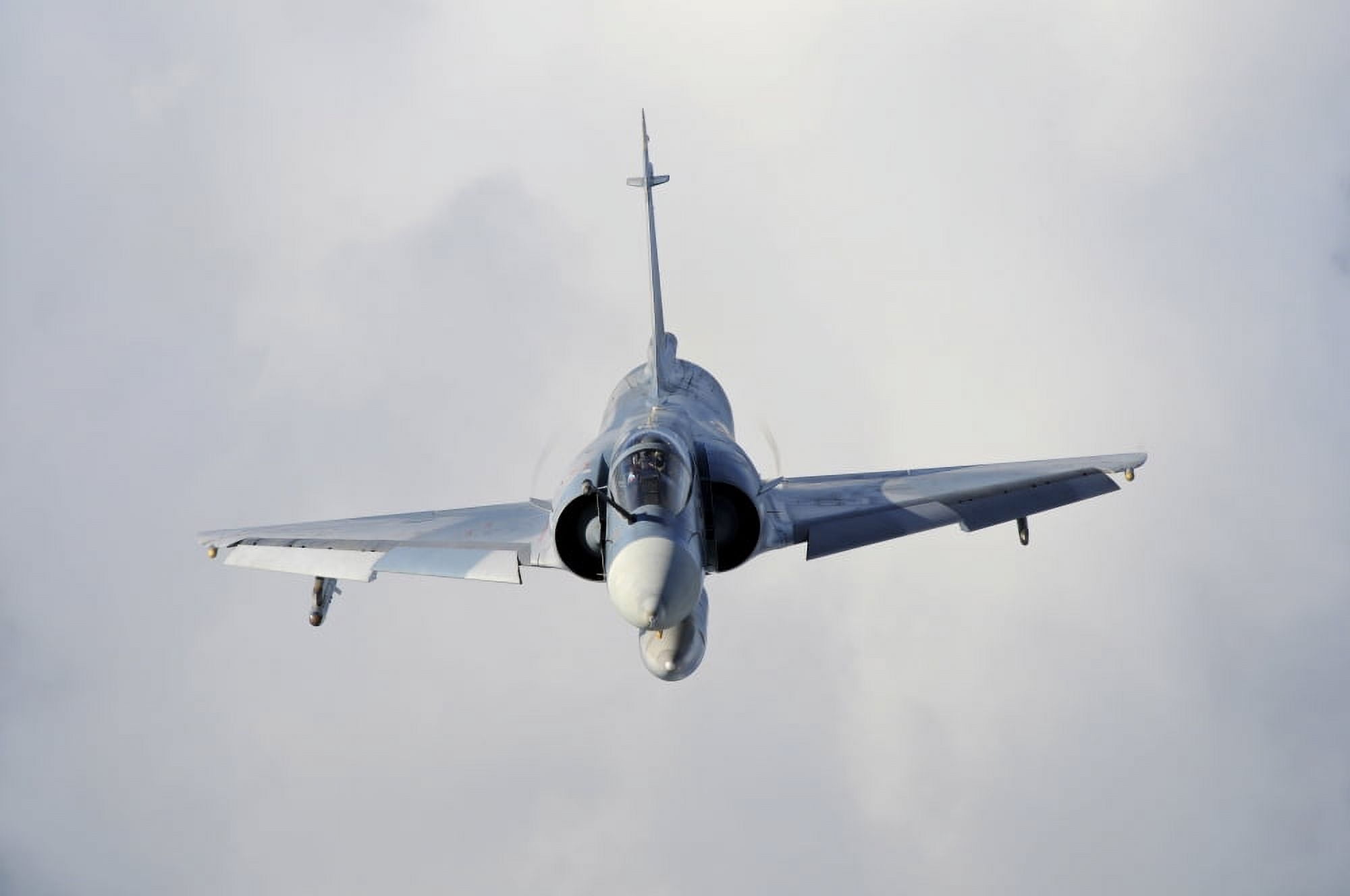 French Air Force Mirage 2000 in-flight over Brazil Canvas Art - Riccardo NiccoliStocktrek Images (17 x 12)