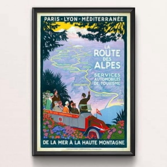 French Alpes Travel Poster, Poster Home Decor, Poster Only