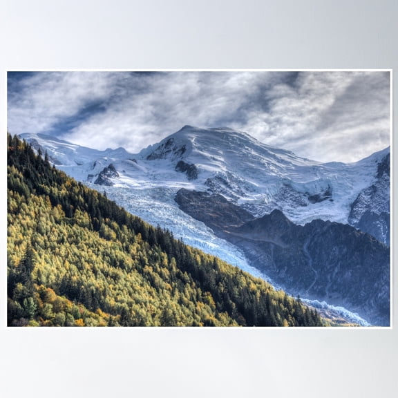 French Alps View Poster Wall Art, Modern Wall Decor, 24x36 UNFRAMED