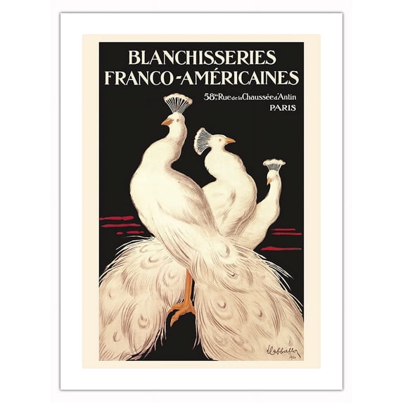French-American Laundries (Blanchisseries Franco-Americaines) Paris France - Vintage Advertising Poster by Leonetto Cappiello c.1920 - Bamboo Fine Art 290gsm Paper (Unframed) 12x16in