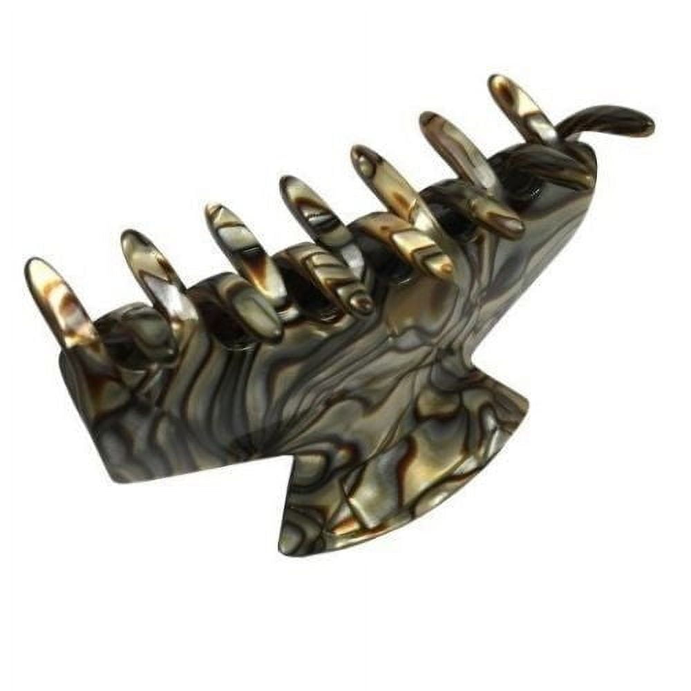 French Amie Chic Onyx Handmade Celluloid Medium Hair Claw Clip Clutcher