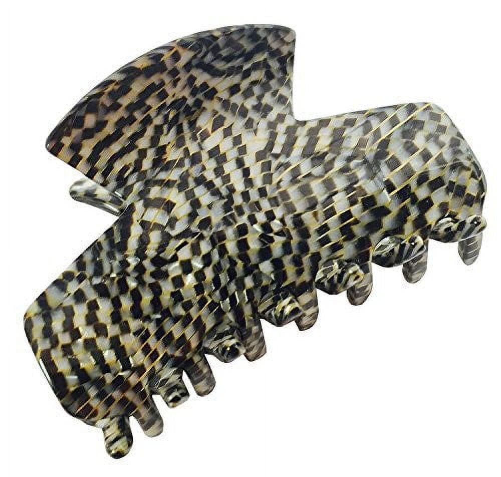 French Amie Chic Opera Handmade Celluloid Medium 2 1/4 Inch Jaw Hair Claw Clip